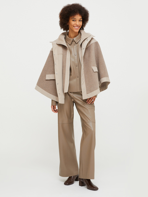  ウール ブレンド ケープ コート 詳細画像 ベージュ 5