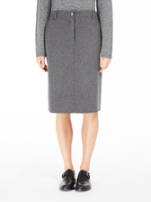 ピュア ヴァージンウール ダブルフェイス スカート