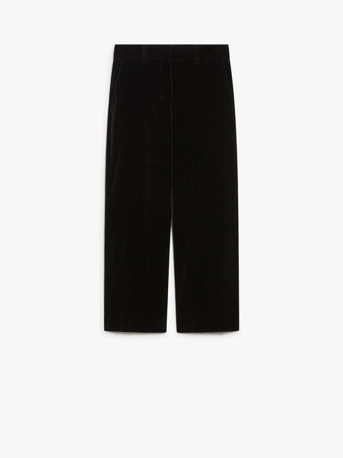 ベルベット ワイドレッグ パンツ 詳細画像 ブラック 3