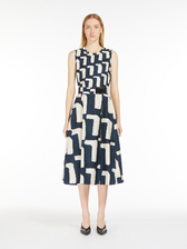 ピュア コットン ポプリン プリント ドレス