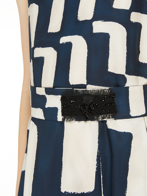 ピュア コットン ポプリン プリント ドレス 詳細画像 エクリュ／ブルー 4