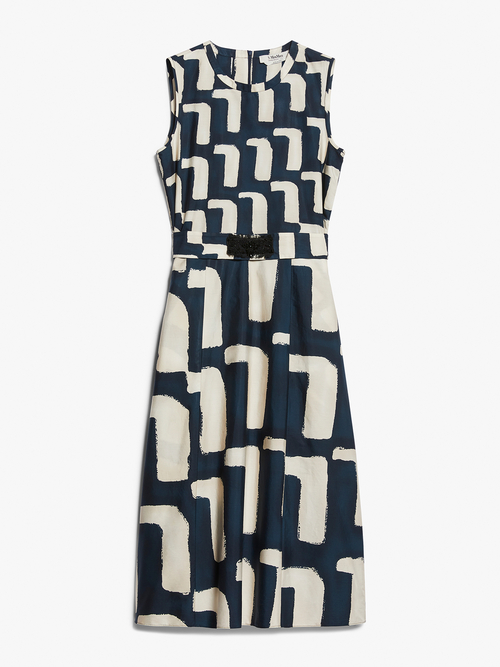 ピュア コットン ポプリン プリント ドレス 詳細画像 エクリュ／ブルー 5