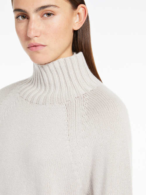 ウール カシミヤ ハイネック ニット 詳細画像 ミディアムグレー 3