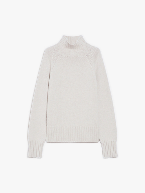 ウール カシミヤ ハイネック ニット 詳細画像 ミディアムグレー 4