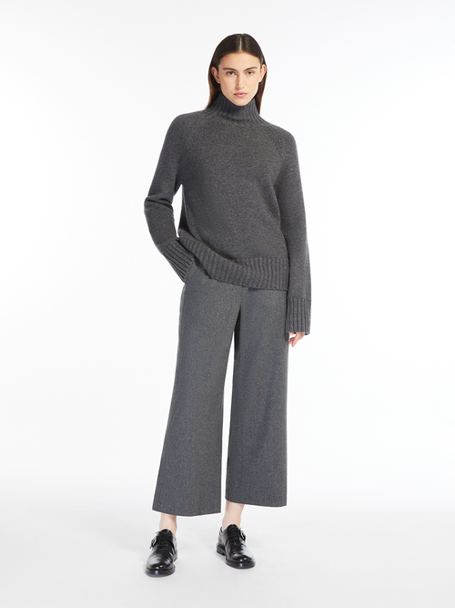 ウール カシミヤ ハイネック ニット 詳細画像 ミディアムグレー 8