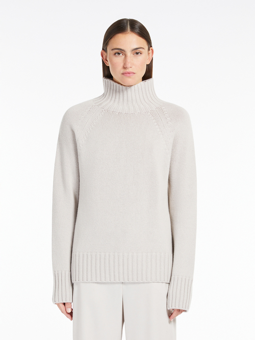 ウール カシミヤ ハイネック ニット