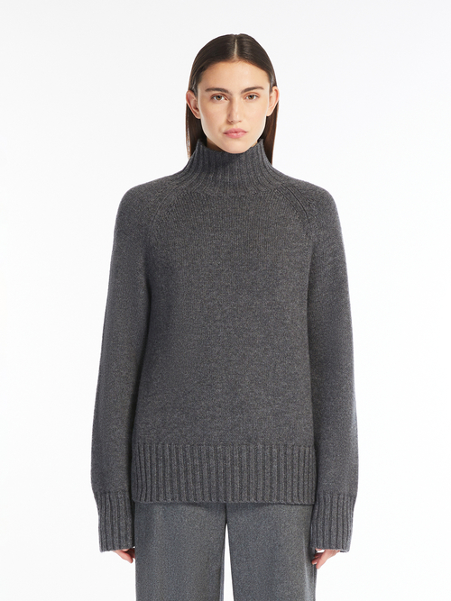 ウール カシミヤ ハイネック ニット