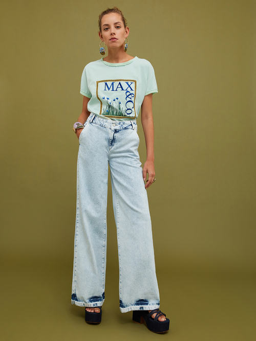 ロゴ エンブロイダリー Tシャツ 詳細画像 ライトブルー 11