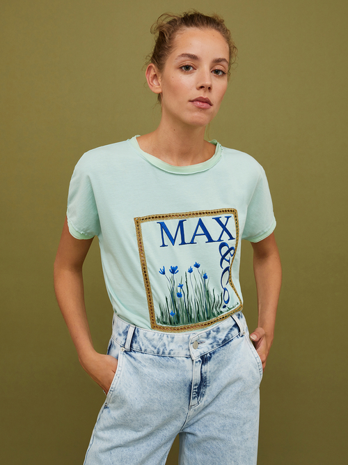 ロゴ エンブロイダリー Tシャツ