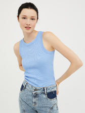リブ コットン タンクトップ