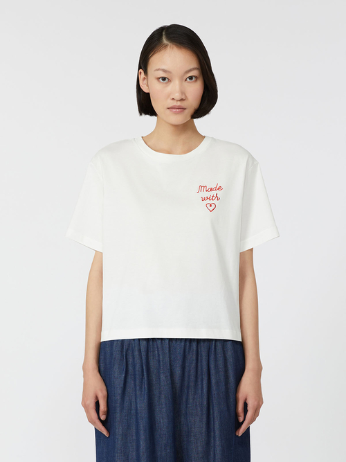 コットン プリント Tシャツ 詳細画像 ホワイト 2