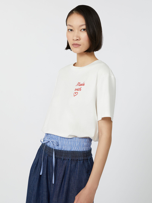コットン プリント Tシャツ 詳細画像 ホワイト 1