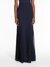 リネン コットン マキシ スカート