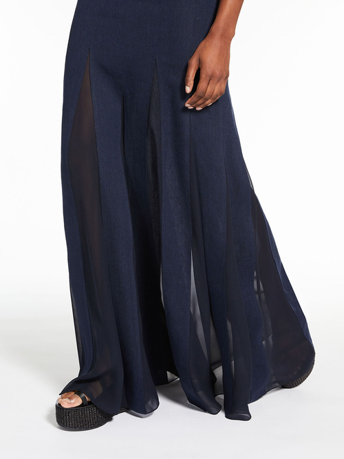 リネン コットン マキシ スカート 詳細画像 ネイビー 3