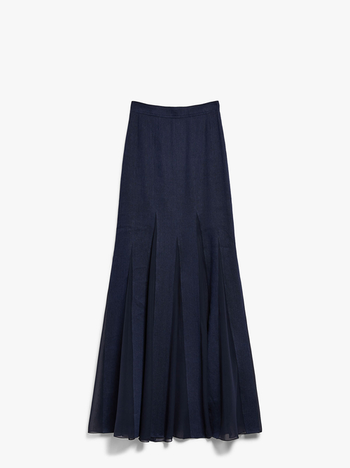 リネン コットン マキシ スカート 詳細画像 ネイビー 4