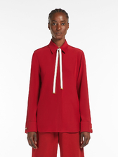 ピュア シルク ボウタイ シャツ