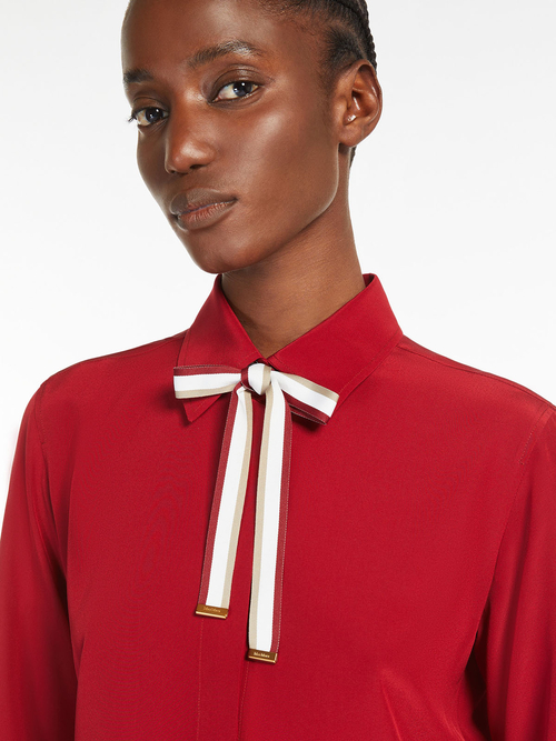 ピュア シルク ボウタイ シャツ 詳細画像 ホワイト 8