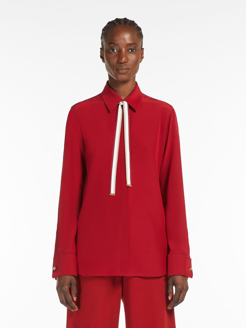 ピュア シルク ボウタイ シャツ 詳細画像 レッド 1