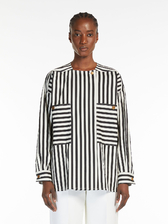 コットン シルク サテン ブラウス