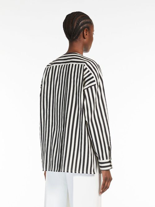 コットン シルク サテン ブラウス 詳細画像 ブラック 2