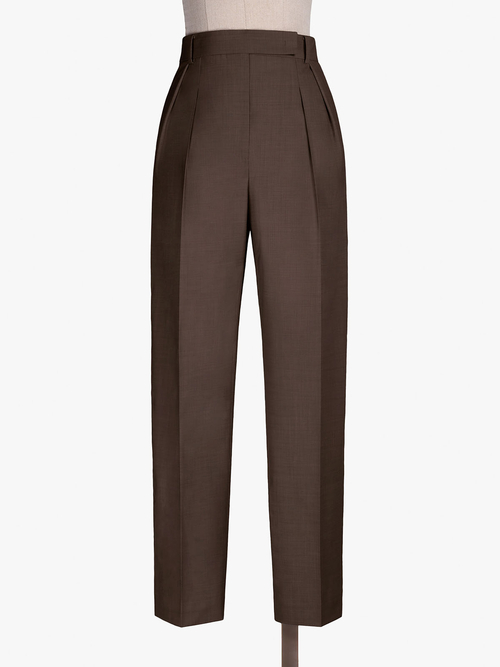 ヴァージンウール ストレッチ パンツ 詳細画像 ブラウン 3