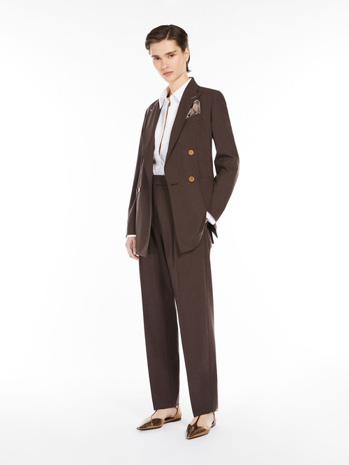 ヴァージンウール ストレッチ パンツ 詳細画像 ブラウン 4