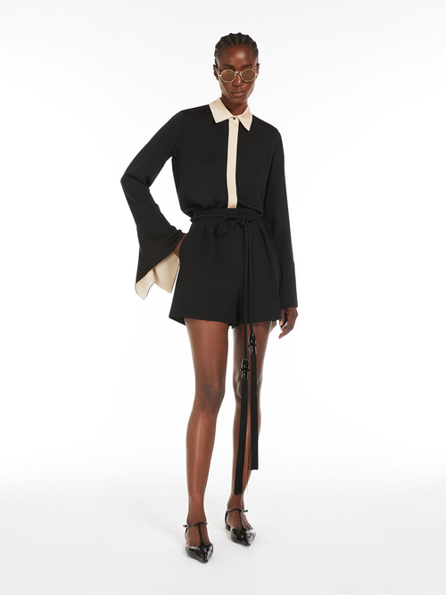 ウール ストレッチ ショートパンツ 詳細画像 ブラック 7