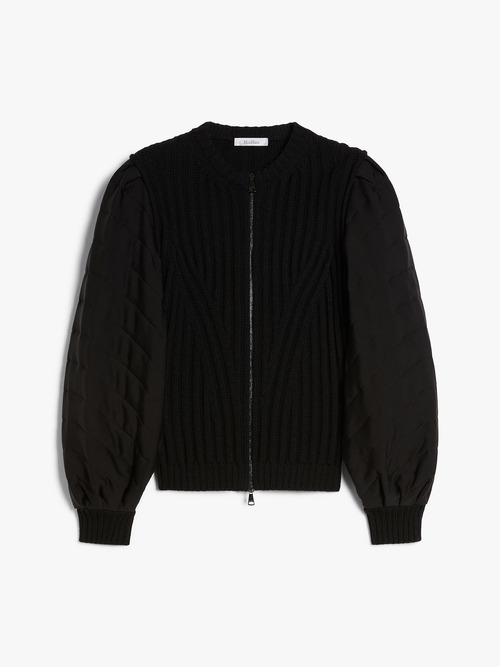 ピュア ウール バルーンスリーブ カーディガン 詳細画像 ブラック 5