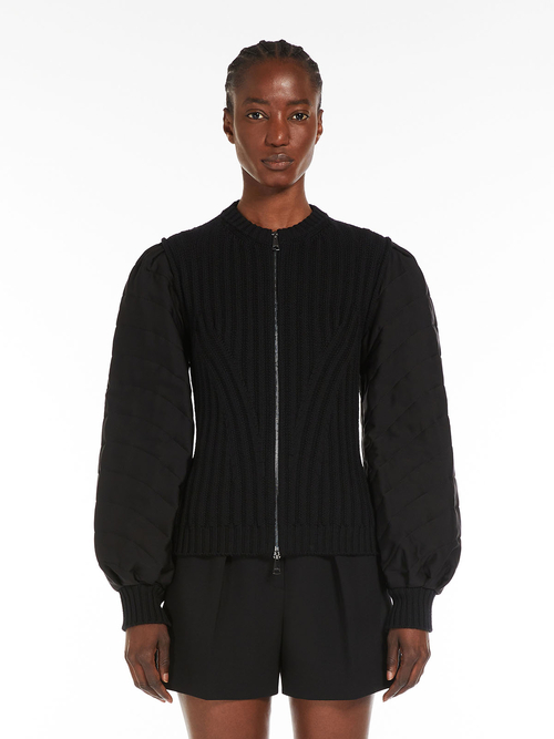 ピュア ウール バルーンスリーブ カーディガン