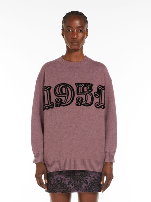 ウール カシミヤ オーバーサイズ ニット 詳細画像 パープル 1