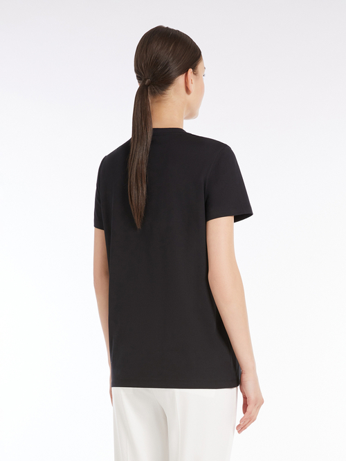 ピュア コットン プリント Tシャツ 詳細画像 ブラック 5