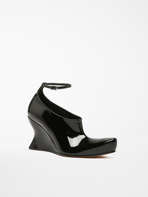 アンクルストラップ ウェッジ パンプス 詳細画像 ブラック 2