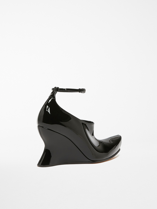 アンクルストラップ ウェッジ パンプス 詳細画像 ブラック 3