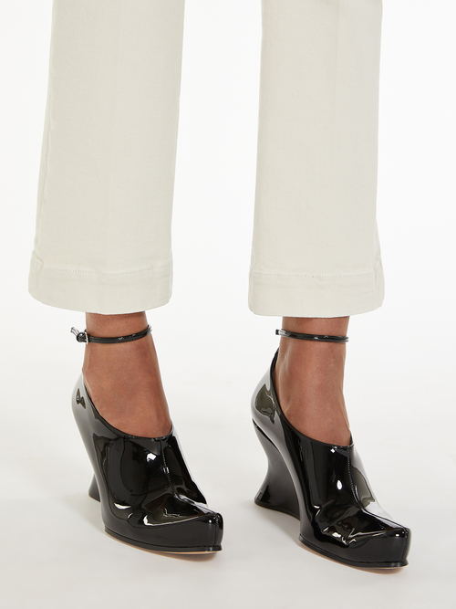 アンクルストラップ ウェッジ パンプス 詳細画像 ブラック 6