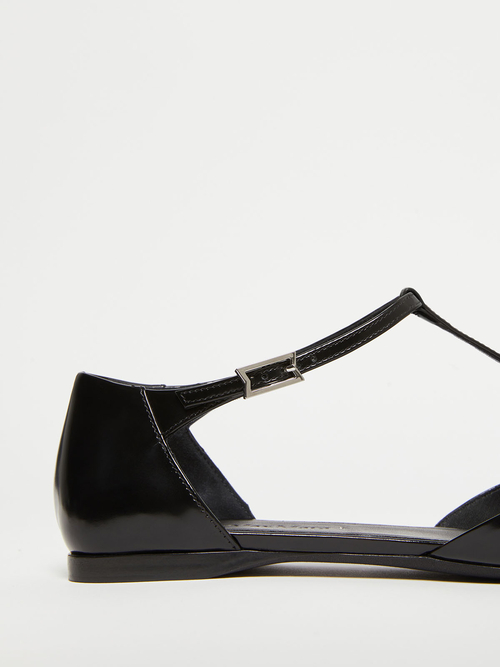 カーフ レザー バレエ シューズ 詳細画像 ブラック 4