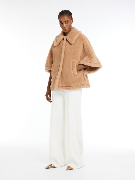 カシミヤ テディベア ケープ 詳細画像 ベージュ 5