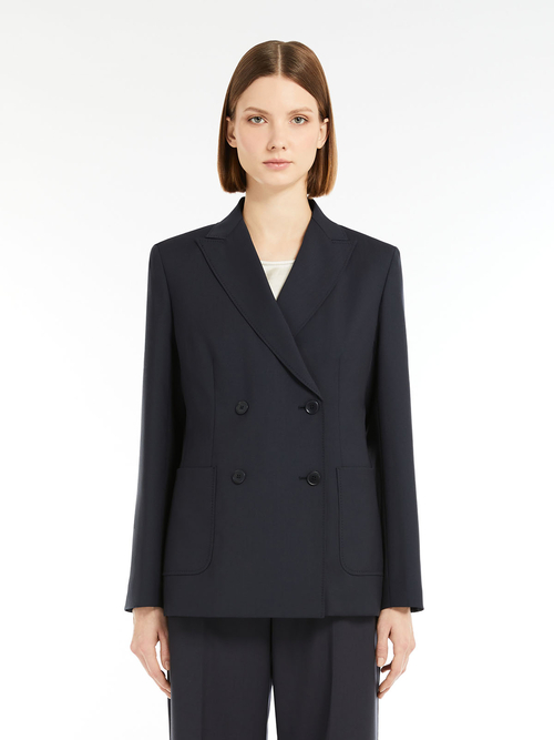 ピュア ウール キャンバス ダブルブレスト ジャケット 詳細画像 ネイビー 1