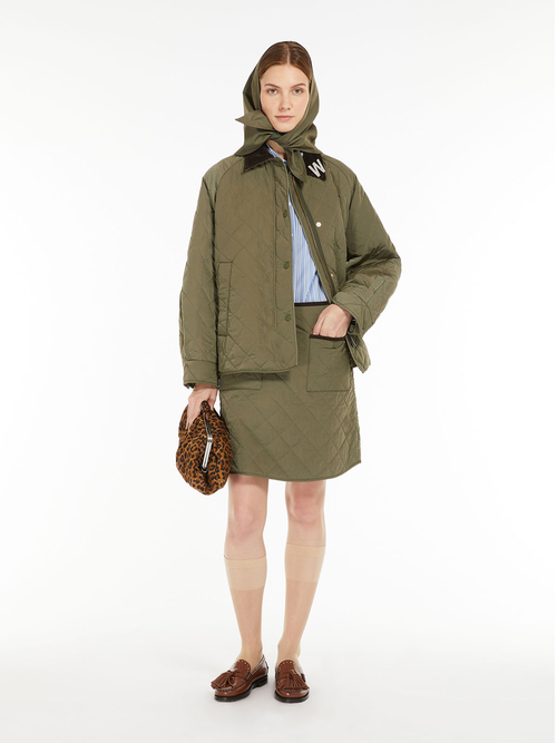 キルティング ショート スカート 詳細画像 カーキ 5