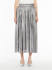 メタリック ジョーゼット ロング スカート