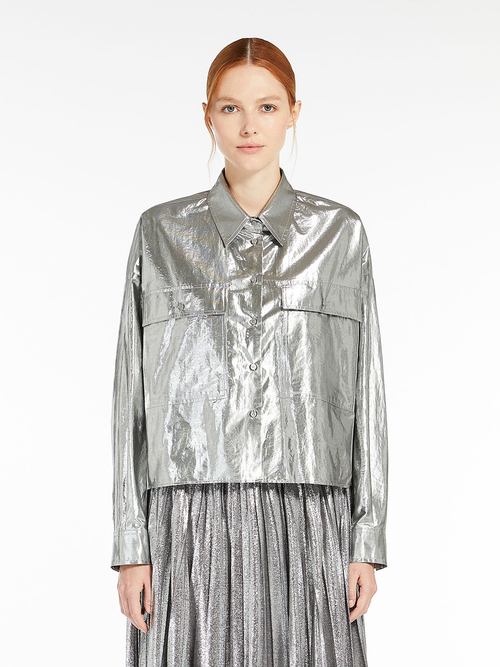 メタリック コットン シャツ