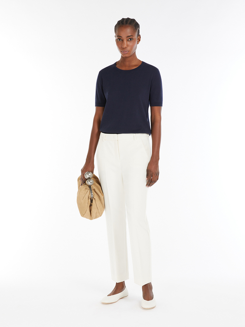 シルク コットン ニット Tシャツ 詳細画像 ネイビー 5