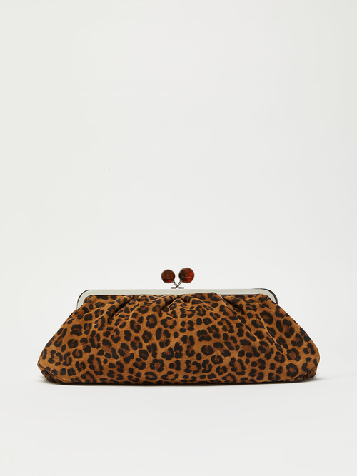 スエード レオパード ラージ パスティチーノ バッグ 詳細画像 ブラウン 3