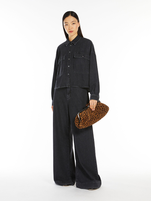 スエード レオパード ラージ パスティチーノ バッグ 詳細画像 ブラウン 7