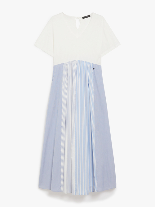 ピュア コットン バイマテリアル ジャージードレス 詳細画像 ブラック 4