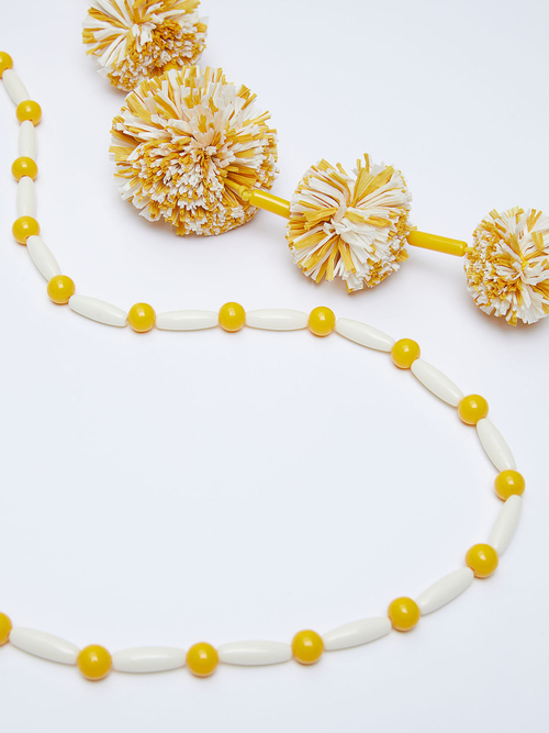 ダブルチェーン モチーフ ネックレス 詳細画像 イエロー 5