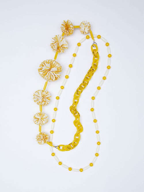 ダブルチェーン モチーフ ネックレス