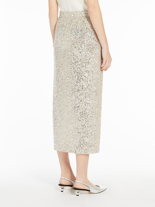 エンブロイダード チュール スカート 詳細画像 シルバー 2