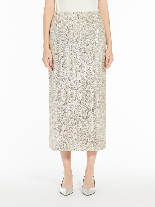 エンブロイダード チュール スカート