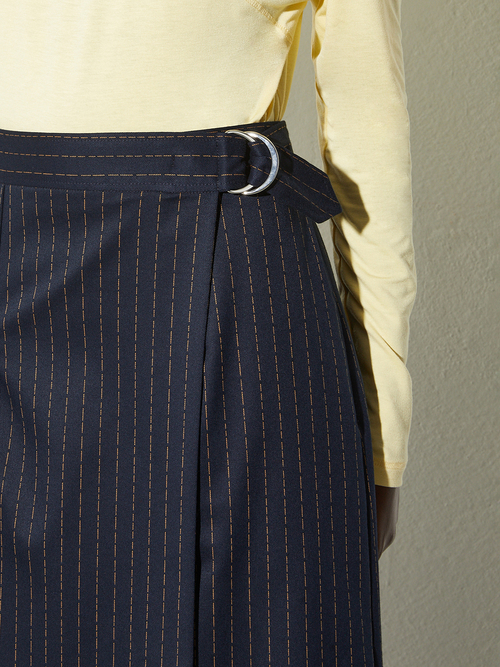  キルトスタイル フランネル スカート 詳細画像 ネイビー 3