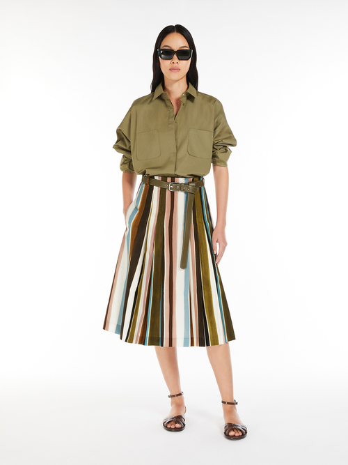 コットン ポプリン プリント スカート 詳細画像 ブラック 9